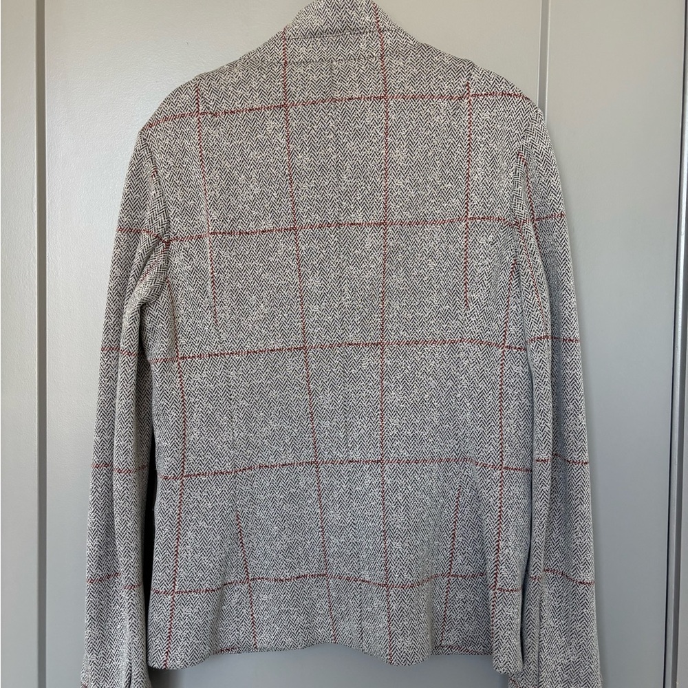 Rag & Bone Gray and Red Checkered Blazer - Picture 4 of 4